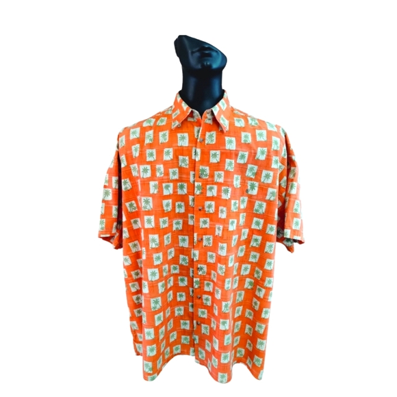 ST. John's Bay Size 4XL Island Bay Hawaiian Style Short Sleeve Shirt - Picture 2 of 6